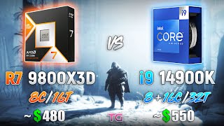 Ryzen 7 9800X3D vs Core i9 14900K  Test in 10 Games [upl. by Hezekiah]