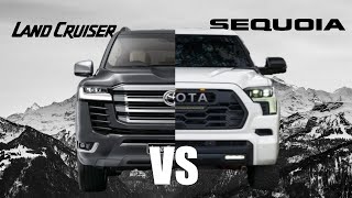 2022 Toyota land cruiser 300 VS new toyota sequoia 2023  Interior Exterior Performance amp Price [upl. by Geralda]