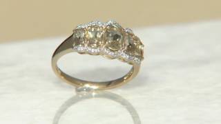 Csarite amp Diamond 5Stone Band Ring 14K Gold 200 cttw on QVC [upl. by Aneela154]