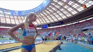 Darya Klishina Дарья Клишина 2013 12v IAAF Moscow WC August 10th [upl. by Minny]