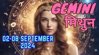 Gemini  Weekly Love Tarot Reading  0208 September 2024  Hindi [upl. by Trelu]