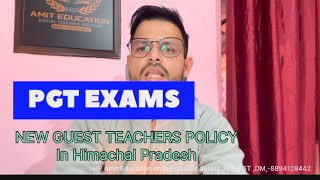 HP PGT EXAMS 2024  New guest teachers policy in Hp  Teach Himachal Fellow abhiyan [upl. by Hebbe]