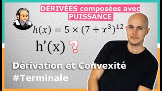 DÉRIVÉES de fonctions COMPOSÉES avec les PUISSANCES  Exercice Corrigé  Terminale [upl. by Nedrud]