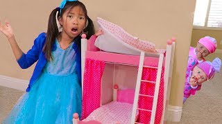 Wendy Pretend Play Babysit amp Sleep Bedtime Bunk bed w Baby Doll Girl Toys [upl. by Attesor]