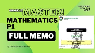 Mathematics Paper 1 Grade 12 Prelim KZN 2023 full memo  zamokuhlemakhamba [upl. by Teador]