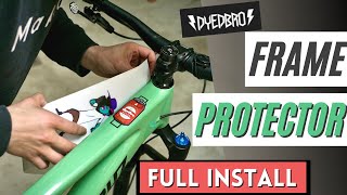 DYEDBRO on Megatower  How to install a MTB Frame Protector [upl. by Bonar903]