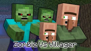 Zombie Vs Villager  Minecraft Animation Movie [upl. by Ajiram]