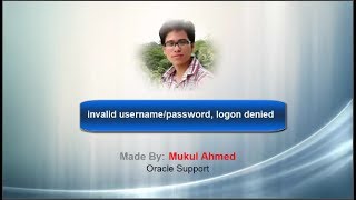 Invalid usernamepassword logon denied Solved [upl. by Bolling399]