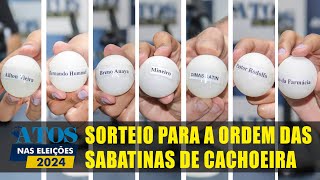 Sorteio Para a Ordem das Sabatinas de Cachoeira Paulista [upl. by Christiano]