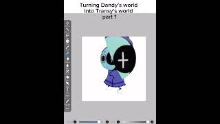 Turning dandy’s world into transy’s world dandysworld ibispaintx shorts fyp [upl. by Erehpotsirhc]