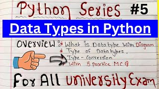 Data Types in Python  Python Data Types Explained with Example  codehacker [upl. by Ileana13]