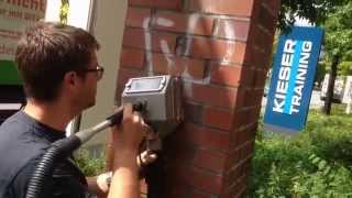 graffiti remover on brick [upl. by Atiuqram]