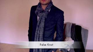 How to Tie a Scarf  Men  False Knot [upl. by Mloc]