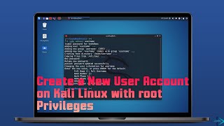 How to Create a New User Account on Kali Linux with root Privileges  Kali Linux 20212 [upl. by Aubree]