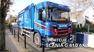 Aspiratrice Scania RSP au biogaz chez Noblet [upl. by Janicki]