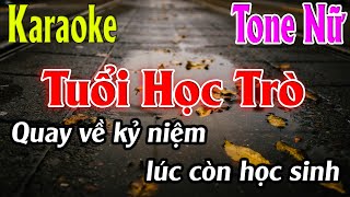 Tuổi Học Trò Karaoke Tone Nữ  Dm  Karaoke Lâm Organ  Beat Mới [upl. by Anahpos]