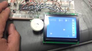 Video juego con microcontrolador 18F4550 y GLCD [upl. by Gill]