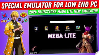 Bluestacks Mega Lite Best Emulator For Free Fire Low End PC  New Android Emulator For PC 2024 [upl. by Savadove]