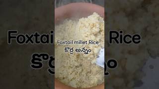 How to cook Foxtail millet Rice perfectly millets [upl. by Anihsat]