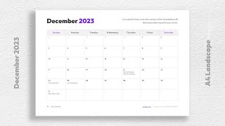 Free Printable 2023 Monthly Calendar with Holidays Free Download [upl. by Aceissej947]