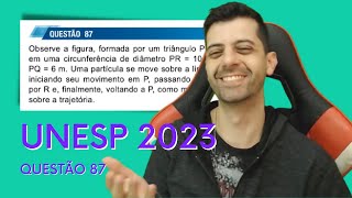 UNESP 2023  Q87  Observe a figura formada por um triângulo PQR inscrito [upl. by Aivle]