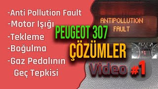 Peugeot Pejo 307 1 Anti Pollution Fault Motor Işığı Tekleme Boğulma Gaz Pedalının Geç Tepkisi [upl. by Rodmann]