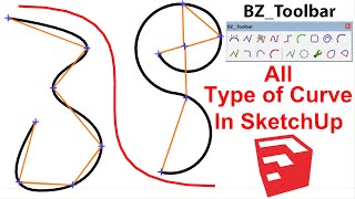 How to use Bezier Spline in SketchUp  Curve Tool [upl. by Liauqram821]