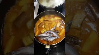 Aubergine and Potota With fish Curry food youtubeshorts shorts [upl. by Danuloff]