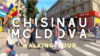 Chisinau Moldova Virtual Walking City Tour 4K 26 min [upl. by Lenno]