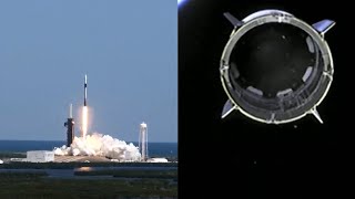 Ax1 launch and Falcon 9 first stage landing [upl. by Chaddy]