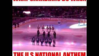 What Canadians Do When The US National Anthem Gets Cut Short [upl. by Mikol2]