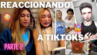 REACCIONANDO A TIKTOKS PARTE 2😨😂  Hermanas JM [upl. by Fidellia636]