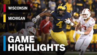 Highlights Wisconsin Badgers vs Michigan Wolverines  Big Ten Football [upl. by Monto]