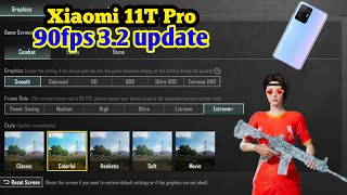 Xiaomi 11T Pro 90fps Test 2024😍32 update 90 FPS Pubg Graphics test  4 Finger Claw Gyroscope PUBGM [upl. by Chrisoula]