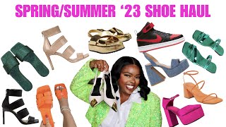 SPRINGSUMMER 23 SHOES HAUL  NORDSTROM ASOS MACYS AMAZON NIKE AND MORE [upl. by Haskel809]