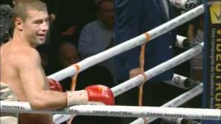 Lucian Bute vs Jesse Brinkley Knockdowns and Ending [upl. by Aikal915]