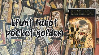 Golden Tarot of Klimt Mini Deck Pocket Gold Edition by Atanas A Atanassov  Walkthrough [upl. by Acysej578]