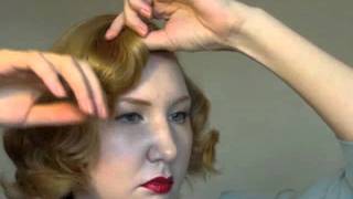 Easy 40s  50s Short Hair Do Using Rollers [upl. by Oiramel]