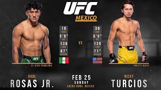 Raul ROSAS JR vs Ricky TURCIOS Full FIGHT UFC MEXICO [upl. by Lalage]