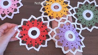 CROCHET EASY Crochet Motif Pattern for doily tablecloth [upl. by Tomlinson608]