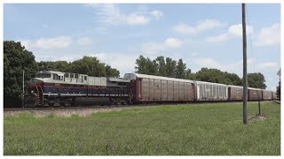 Central of Georgia Heritage Unit leads Norfolk Southern 121 — July 27 2016 [upl. by Gilges405]