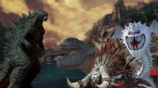 Godzilla vs Red Death Bewilderbeast Deathgripper and Screaming Death [upl. by Derrik]