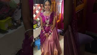 How to convert SAREE into LEHENGA ⁉️ my sisters wedding shorts shortvideo shortsyoutube makeup [upl. by Shannan]