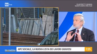 APE sociale la nuova lista dei lavori gravosi  Unomattina 22092021 [upl. by Lily]