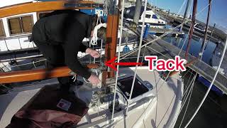 Gaff mainsail fitting [upl. by Fonseca]