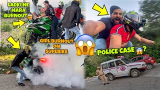 Finally First Time Ladki Burnout She Did Burnout Preparation of Ladakh Ride [upl. by Annoda]