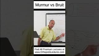 Murmur vs Bruit shortvideo shorts drnajeeb drnajeeblectures [upl. by Eema]