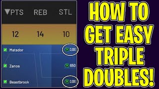 How to get EASY TRIPLE DOUBLES with ANY player in NBA 2K21 MyTeam [upl. by Asiret]