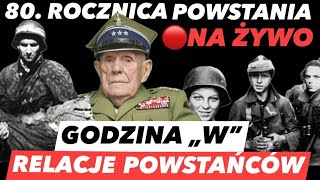 GODZINA W NA ŻYWO  80 ROCZNICA POWSTANIA WARSZAWSKIEGO ❗RELACJE POWSTAŃCÓW I SYRENY W STOLICY [upl. by Nnaeiram]