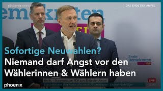 Nach Rückzug aus Ampel Pressekonferenz der FDP zu den aktuellen Geschehnissen  071124 [upl. by Sidney165]